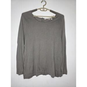 Soft surroundings green long sleeve pullover shirt very lightweight sweater - XL